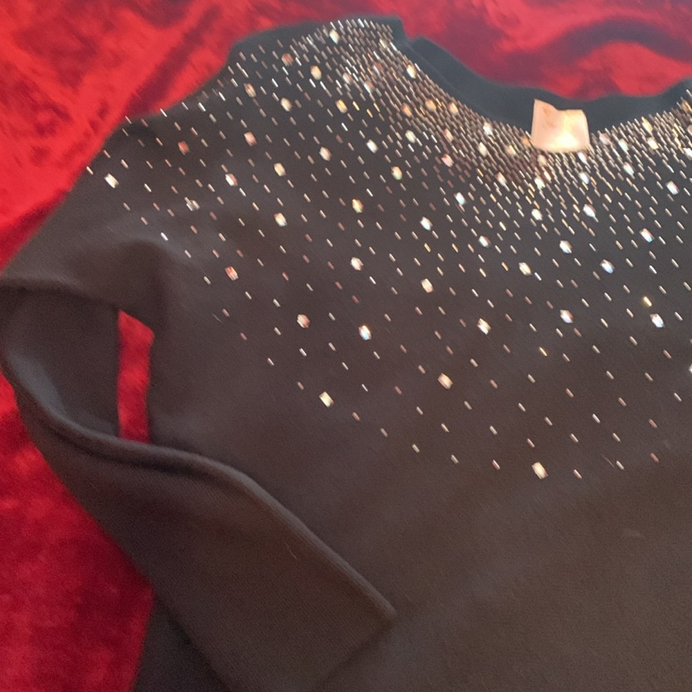 SirenLily Crystal embellished sweater